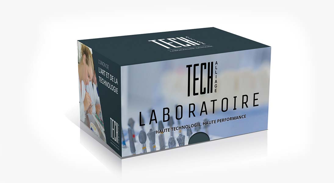 Boite laboratoire Tech-alliage - conception design graphisme laval emballage packaging energik