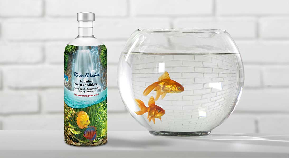 Packaging bouteille produit aquarium poisson - conception design graphisme laval emballage packaging energik