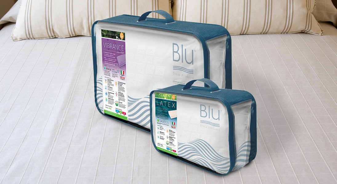Insert Blu sleep emballage oreiller - conception design graphisme laval emballage packaging energik