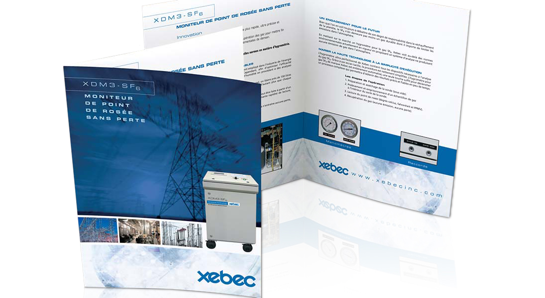 Brochure Xebec - conception design graphisme laval imprimé energik