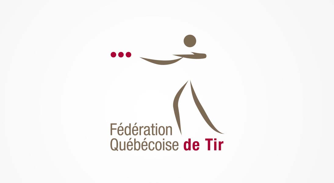 logo Fédération québécoise de tir - shooting federation course firearms logo stationery conception design graphism laval energik