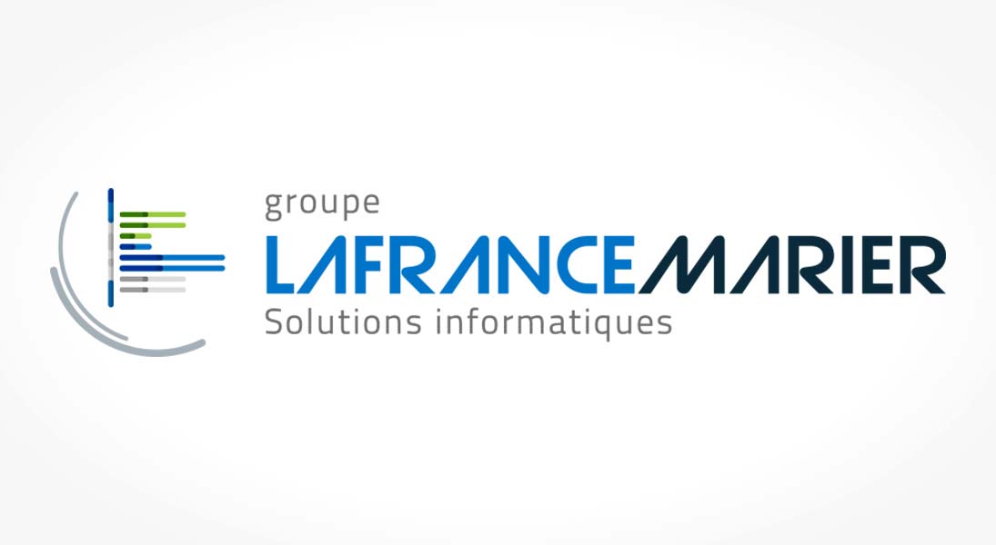 logo lafrance marier - data processing solutions logo stationery conception design graphism laval energik