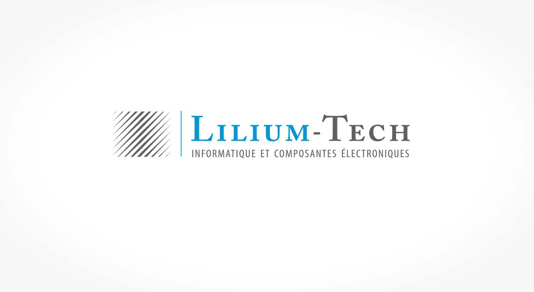 logo lilium-tech - data electronics logo stationery conception design graphism laval energik