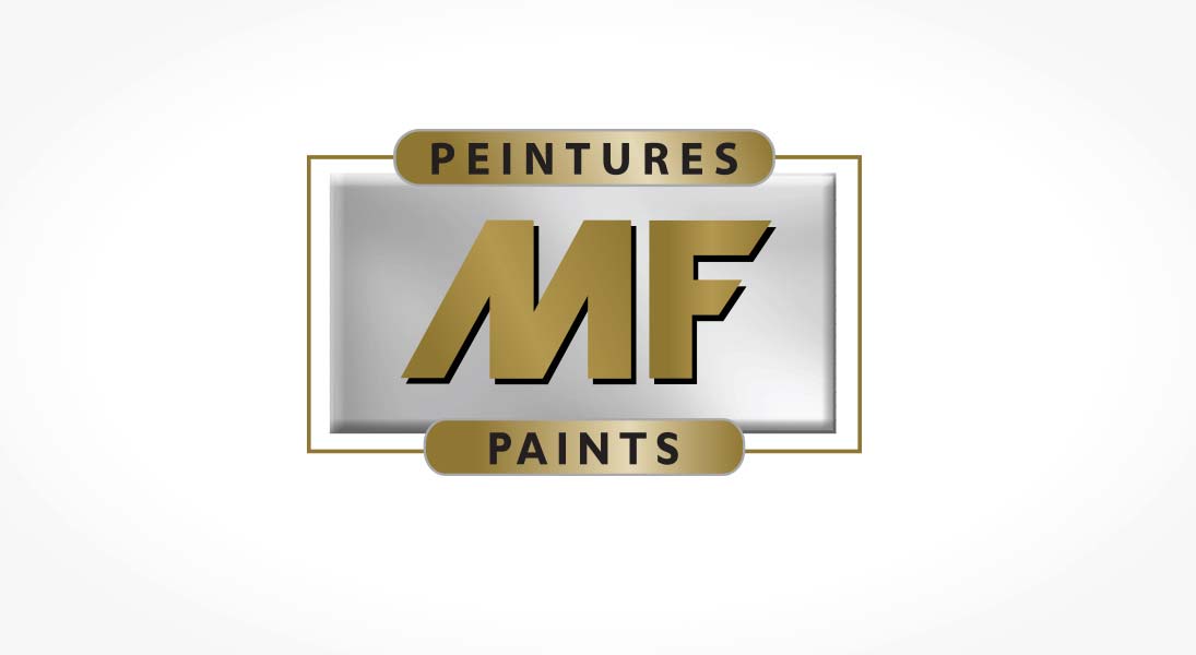 logo MF paints - paint manufacturer logo stationery conception design graphism laval energik