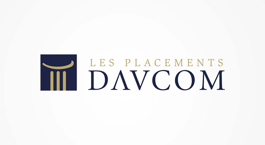 logo davcom - investment finance logo stationery conception design graphism laval energik
