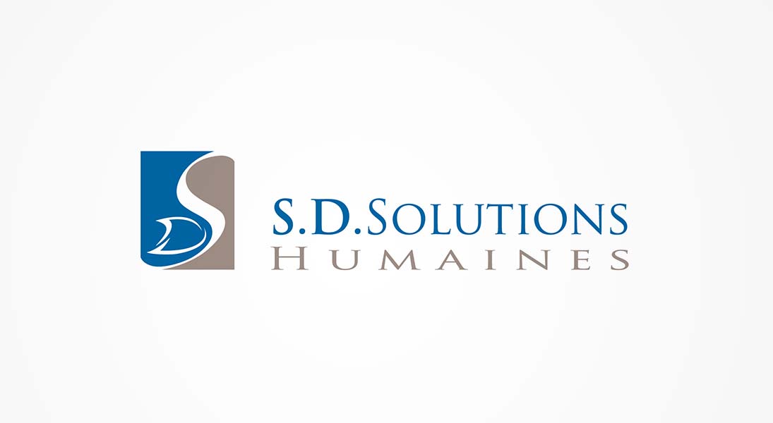 logo SD solutions humaines - solvency solutions entreprise logo stationery conception design graphism laval energik