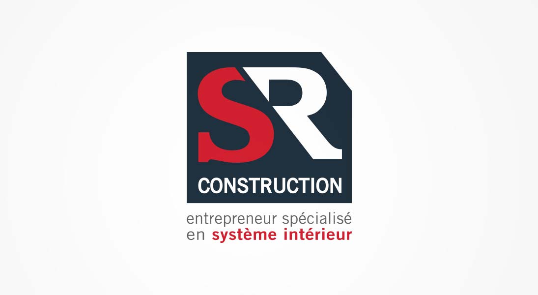 logo SR construction - renovation construction industrial logo stationery conception design graphism laval energik