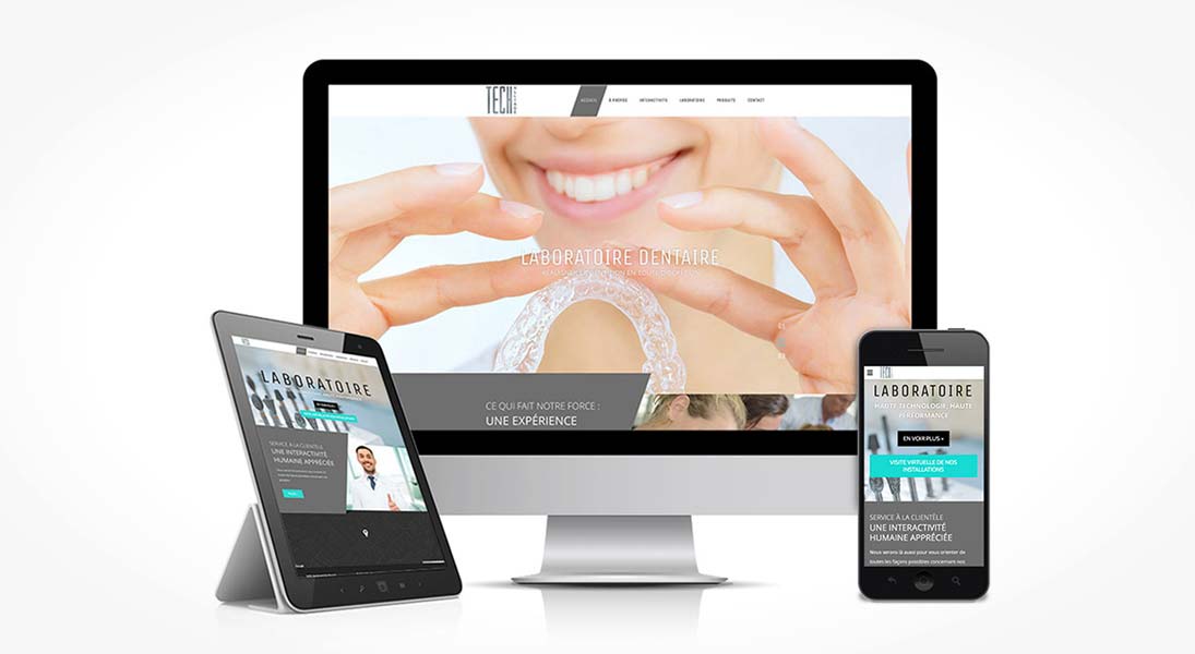 Site web tech-Alliage Laboratoire dentaire - web site responsive conception design graphisme laval energik